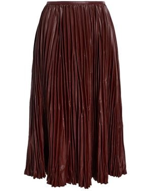 Proenza Schouler Rosalyn Pleated Leather Midi Dress - Purple