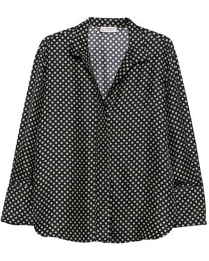 Alberto Biani Polka-Dot Shirt - Black