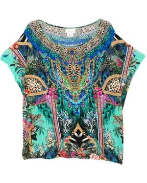 CAMILLA Camiseta Animal Alchemy Holgada - Azul