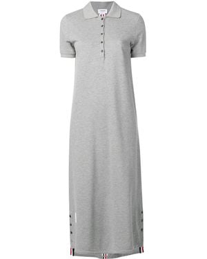 Thom Browne バックストライプ ロングワンピース - グレー