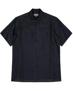 Yohji Yamamoto Big Half-Sleeve Shirt - Blue