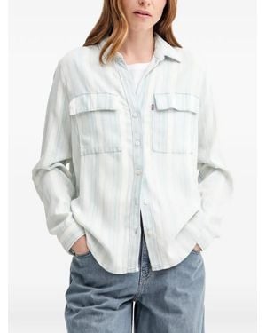 Levi's Doreen Logo-Patch Shirt - Gray