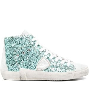 Philippe Model Glitter Trainers - Blue