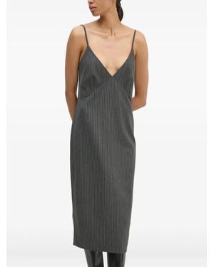 Day Birger et Mikkelsen Striped V-Neck Dress - Black