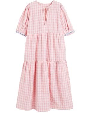 Chinti & Parker Gingham-Pattern Maxi Dress - Pink
