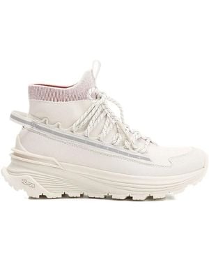 Moncler Monte Runner Lace-Up High-Top Sneakers - White