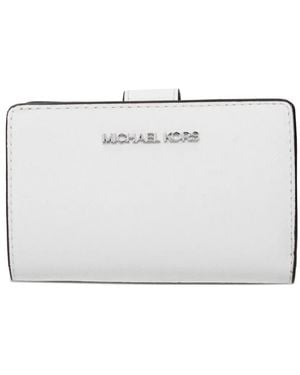 Michael Kors Logo-Lettering Wallet - White