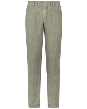 Boglioli Linen Chino Trousers - Green