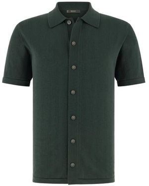 BOGGI Short-Sleeve Cotton Shirt - Green