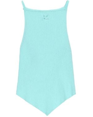 Courreges Ribbed Tank Top - Blue
