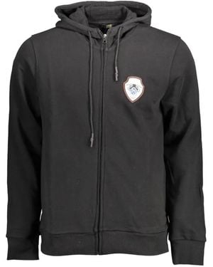 Roberto Cavalli Logo-Patch Zip-Up Hoodie - Black