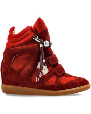Isabel Marant Bekett Touch-Strap Sneakers - Red