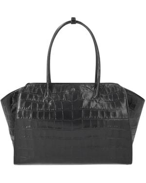 Kaai Voyager Crocodile-Effect Tote Bag - Black