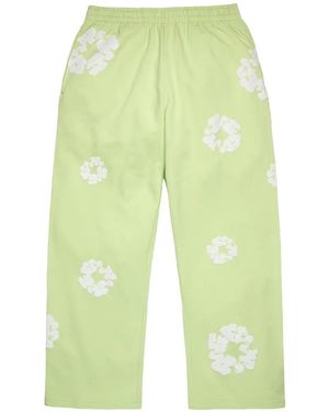 DENIM TEARS Cotton Wreath Track Trousers - Green