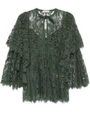 Elie Saab レース ブラウス - グリーン