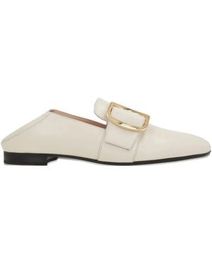 Bally Buckle-Detail Loafers - White