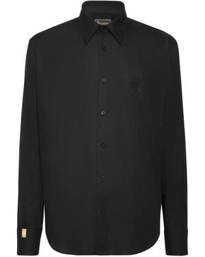 Billionaire Chemise À Logo Brodé - Noir