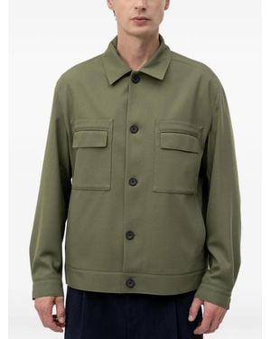 HUGO Slim-Fit Blazer With Patch Chest Pockets - Green