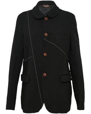 COMME DES GARÇON BLACK Gabardine Jack Met Afwerking - Zwart