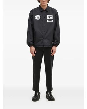 Neighborhood Logo-Patch Coach Jacket - Black