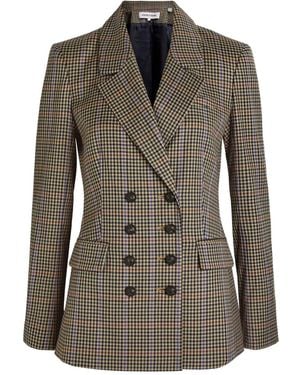 Veronica Beard Claude Double-Breasted Blazer - Green