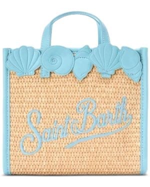 MC2 Saint Barth Bolso Satchel Vivian Con Aplique - Azul