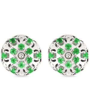 Officina Bernardi Damasco エメラルド ピアス 18kホワイトゴールド - グリーン