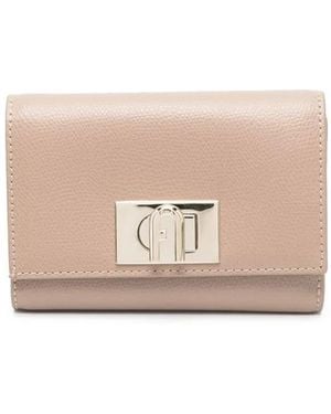 Furla Twist-Lock Logo-Plaque Wallet - Pink