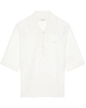 Givenchy Polo En Coton Et Soie - Blanc
