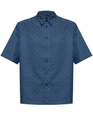 Givenchy Embroidered Denim Shirt For - Blue