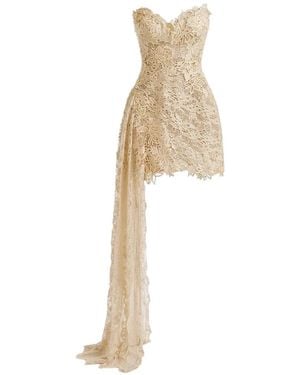 Gemy Maalouf Minikleid Aus Guipure-Spitze - Weiß