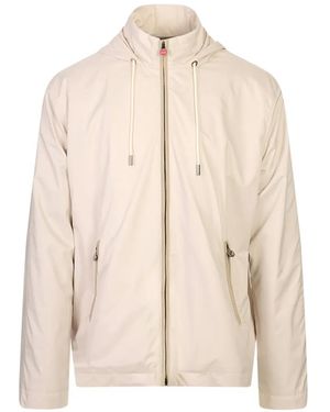 Kiton Hooded Zip-Up Jacket - Natural