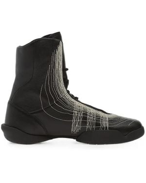 Y-3 Regu Embroidered Trainers - Black
