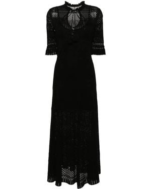 Zadig & Voltaire Abito Memphis Lungo Traforato - Nero