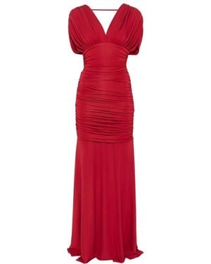 Jonathan Simkhai Drapiertes Norvelle Abendkleid Mit Raffungen - Rot