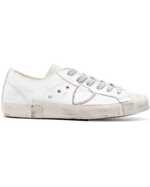 Philippe Model Paris Sneakers Mit Logo-Patch - Weiß