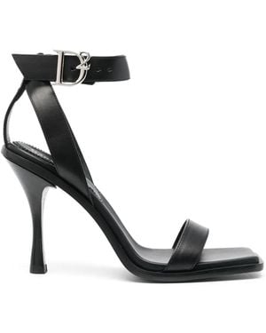 DSquared² D2-Buckle 100Mm Leather Sandals - Black