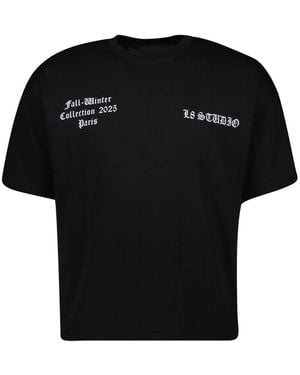 L8 Studio Passion Du Christ Cotton T-Shirt - Black