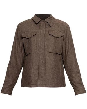 Eleventy Pocket-Detail Insulated Jacket - Brown