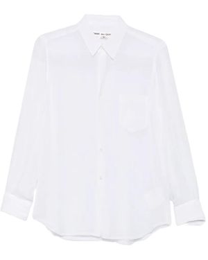 Comme des Garçons Chest-Pocket Collared Shirt - White