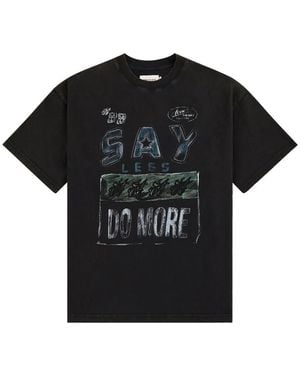 Honor The Gift Graphic-Print Faded T-Shirt - Black