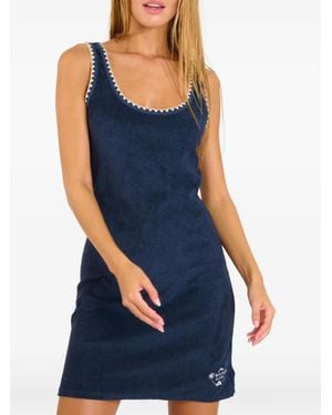 Banana Moon Embroidered Terry-Cloth Midi Dress - Blue