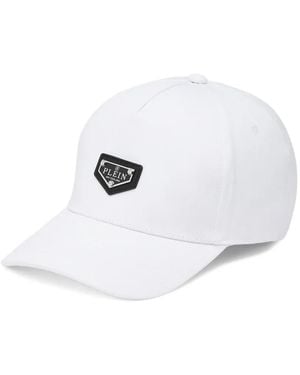 Philipp Plein Casquette À Plaque Logo - Blanc