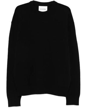 Jil Sander Long-Sleeve Crew-Neck Sweater - Black