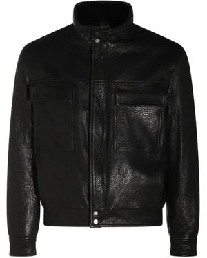 Salvatore Santoro Grained Leather Jacket - Black