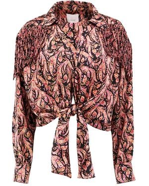 Cinq À Sept Marianna Top Met Paisley-Print - Rood