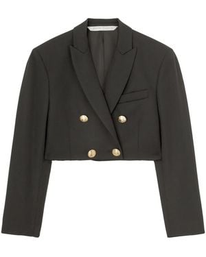 Palm Angels Cropped Blazer - Black
