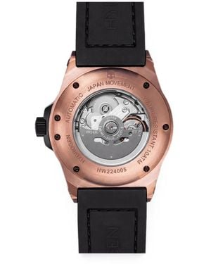 Hydrogen Otto 45Mm Skeleton Watch - Black