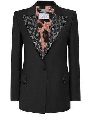 Philipp Plein Monogram Blazer - Black