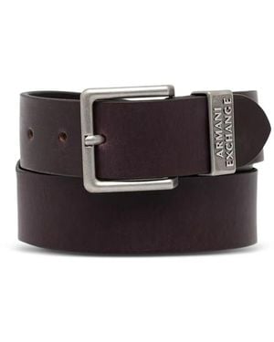 ARMANI EXCHANGE Cinturón Con Hebilla Del Logo - Negro